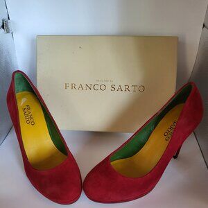 Franco Sarto Red Kid Heels